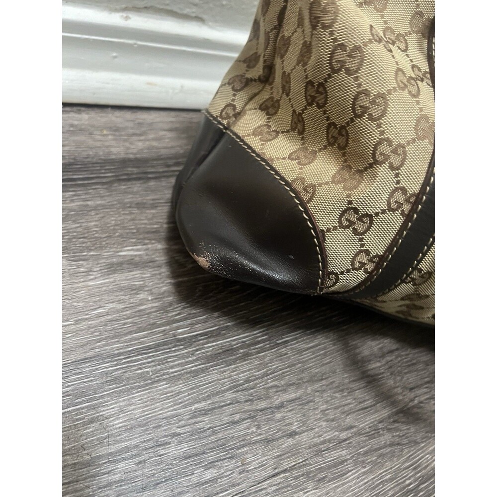 GUCCI Interlocking G Lovely Heart Canvas Tote Bag Beige - Picture 3 of 11